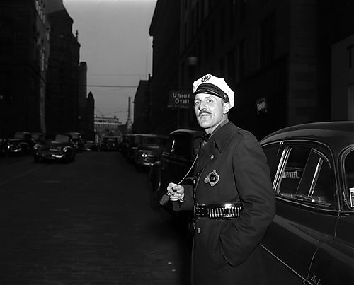 Pittsburgh Policeman in Street
