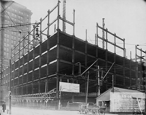 Union Arcade Construction- Steel Framing