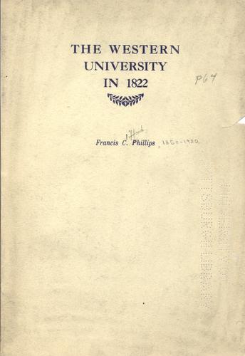 Western University in 1822