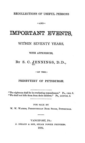 Recollections of useful persons and important events