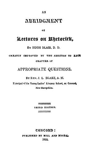 abridgment of lectures on rhetorick