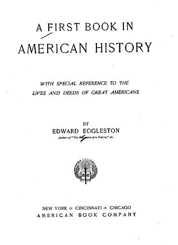first book in American history