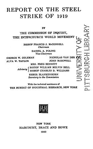 Report on the steel strike of 1919
