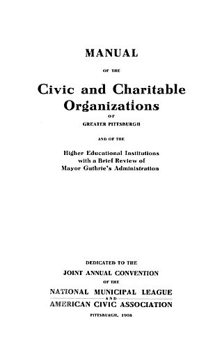 Manual of the civic and charitable organizations of greater Pittsburgh
