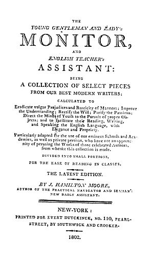 young gentleman and lady's monitor, and English teacher's assistant