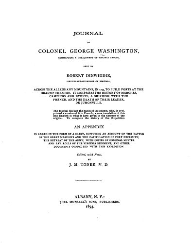 Journal of Colonel George Washington