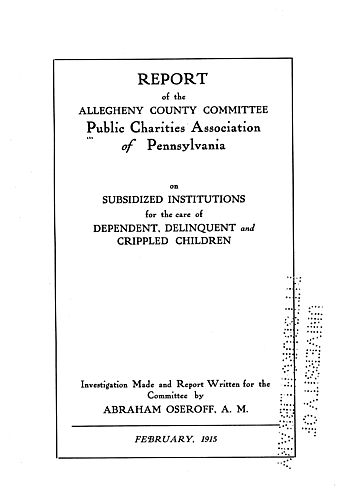 Subsidized institutions for the care of dependent, delinquent and crippled children