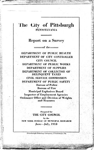 City of Pittsburgh, Pennsylvania