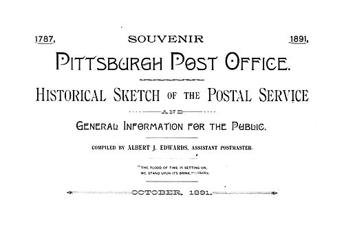 Souvenir, Pittsburgh post office