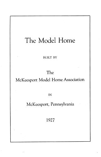 Model home built by The McKeesport Model Home Association in McKeesport, Pennsylvania