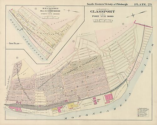 Plan of Glassport in Port Vue Boro