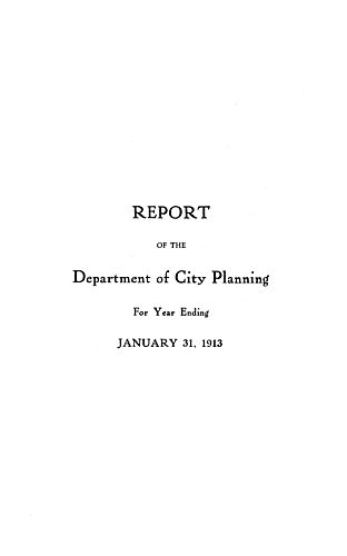 Annual report of the Department of City Planning