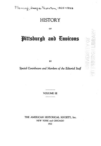 History of Pittsburgh and environs