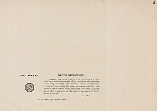 Plate no. 2 - By the Proprietaries