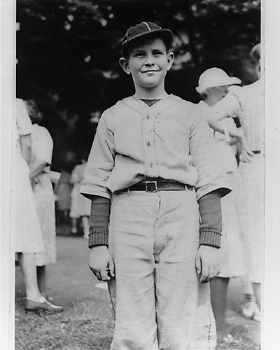Young Dick Thornburgh in baseball uniform