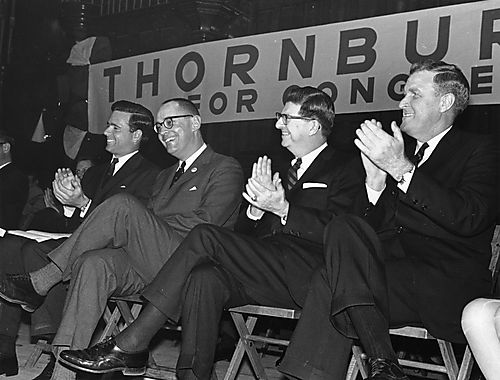 Heinz, Thornburgh, Pott, and Shafer at campaign rally
