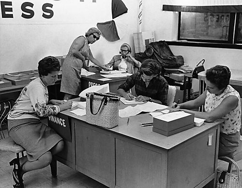 Volunteers at work in campaign headquarters