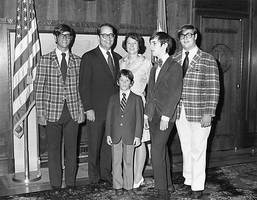 The Thornburgh family following Thornburgh's swearing-in ceremony as Assistant Attorney General