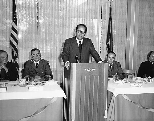 Assistant Attorney General Thornburgh speaking at Pennsylvania State Police event