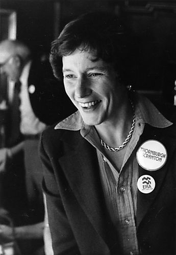 Ginny Thornburgh campaigning