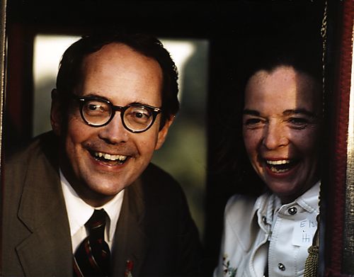 Thornburgh and Elsie Hillman at the Frank Morrow Farm campaign event