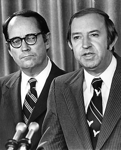 Thornburgh and Denton at Three Mile Island Press Conference