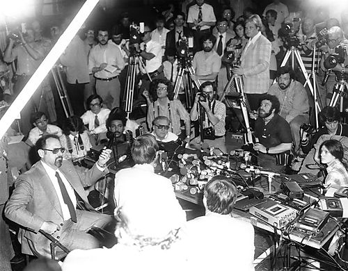 Press coverage at Three Mile Island Press Conference