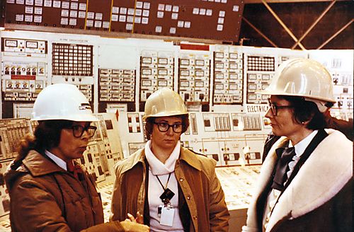 Ginny Thornburgh in control room at Three Mile Island