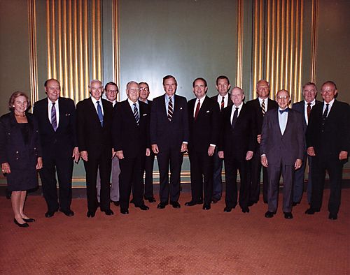 All previous living Attorneys General, including Ethel Kennedy, at the 200th Anniversary celebration of the Office of the Attorney General