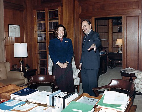 Thornburgh and Marilyn Quayle in Attorney General's office