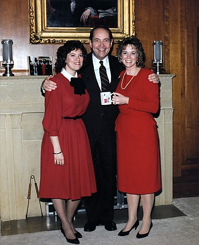 Valentine's Day photograph with Linda Starnes and Mary Lou Brauer