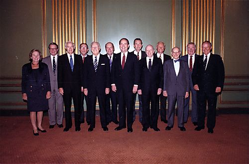 Thornburgh with former Attorneys General at the 200th Anniversary of Office of Attorney General, including Ethel Kennedy