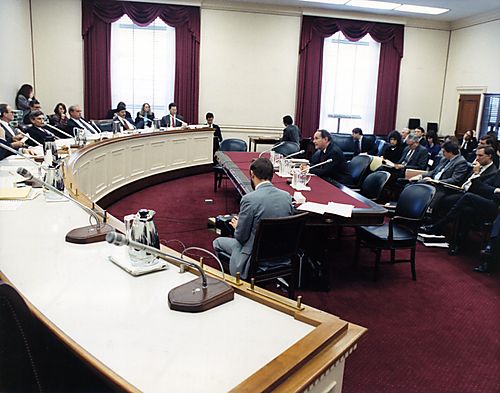 Attorney General Thornburgh addressing House Appropriations Subcommittee