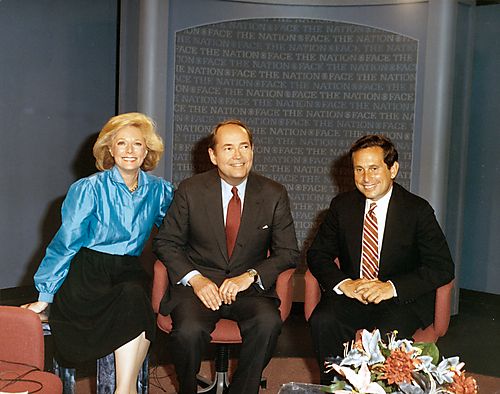 Designate Attorney General Thornburgh with Lesley Stahl and Congressman Solarz on Face the Nation