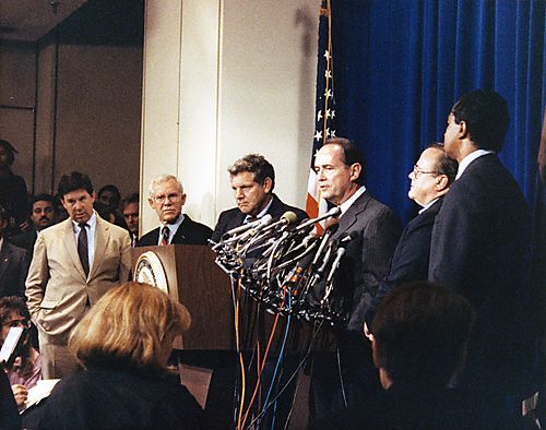 Thornburgh press conference regarding Nationwide Report on Drug Trafficking