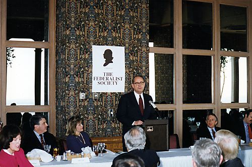 Thornburgh speaking to Richmond Lawyers Chapter of the Federalist Society