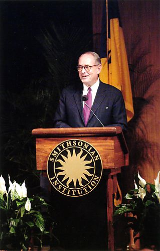 Thornburgh speaking at Three Mile Island 25th Anniversary Symposium sponsored by Smithsonian Institute's Museum of American History