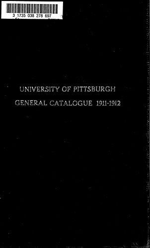 University of Pittsburgh annual catalog