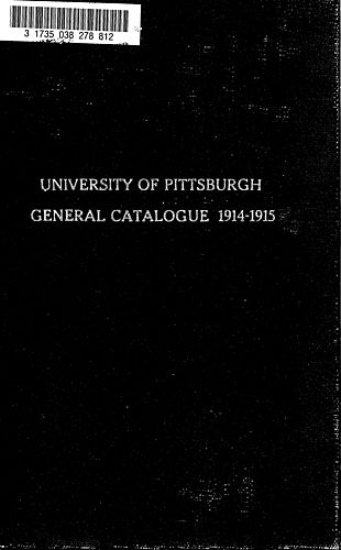 University of Pittsburgh annual catalog