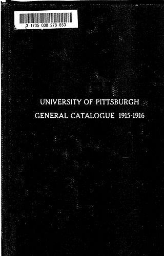 University of Pittsburgh annual catalog