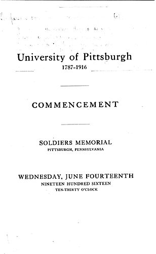 Commencement (University of Pittsburgh)