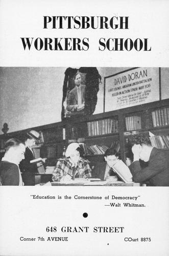 Pittsburgh Workers School announcement of courses