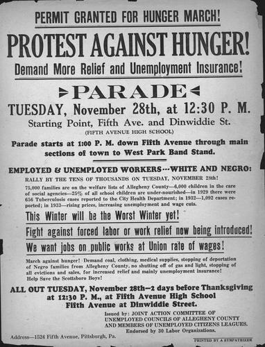 Protest Against Hunger Parade announcement