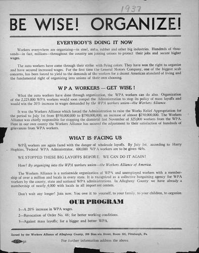 Be Wise! Organize!