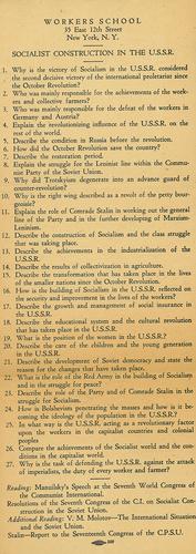 Socialist Construction in the U.S.S.R.