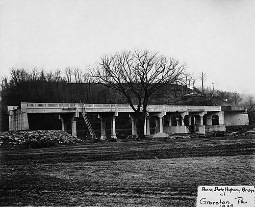 Pennsylvania State Highway Viaduct Under Construct