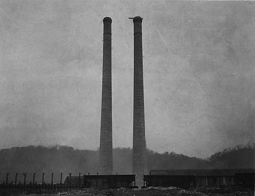 Two Industrial Chimneys at Midland Coke Ovens