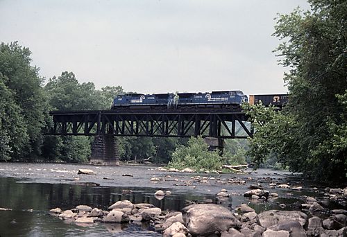 ConRail train on a Bridge