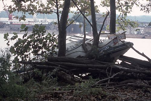 Crashed Patrol Boat on the Ohio River