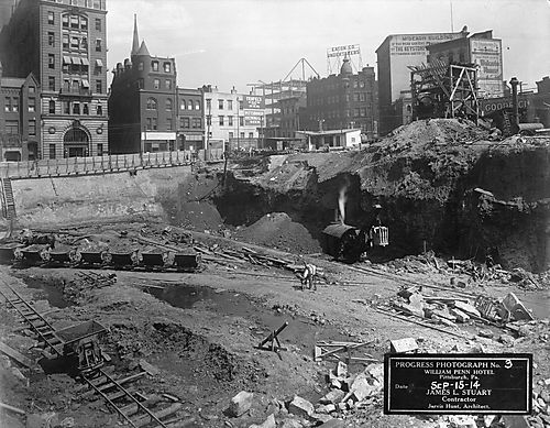 General View of Excavation for William Penn Hotel